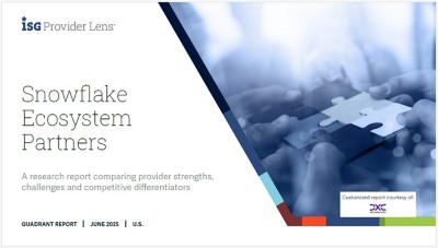 Cover of 2025 ISG Quadrant Report (U.S.), Snowflake Partner Ecosystem | DXC Technology